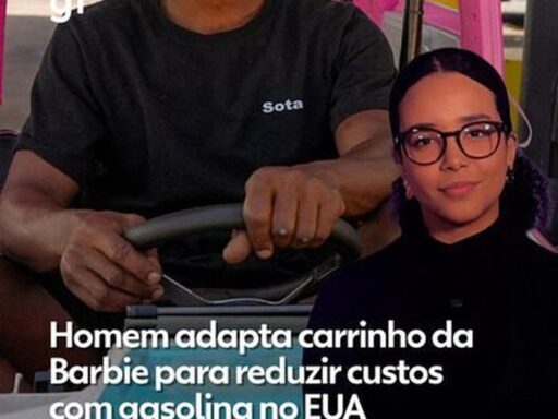 Mali Hightower adaptou um carro elétrico da Barbie para economizar combustível.