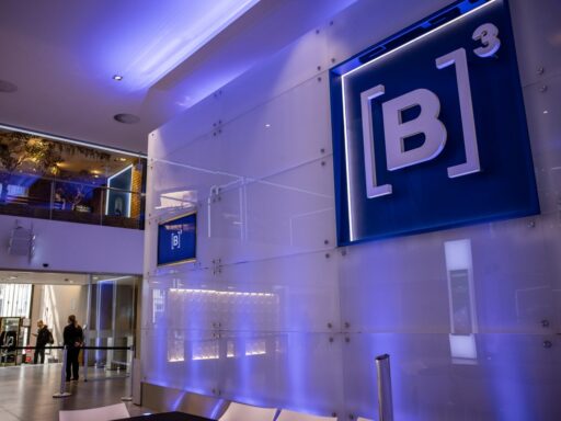 Fachada da B3, a bolsa de valores brasileira.