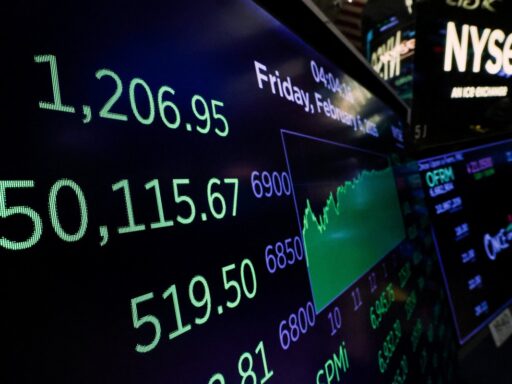 Painel de negociações da bolsa de valores de Nova York