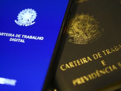 Interface da Carteira de Trabalho Digital em smartphone.