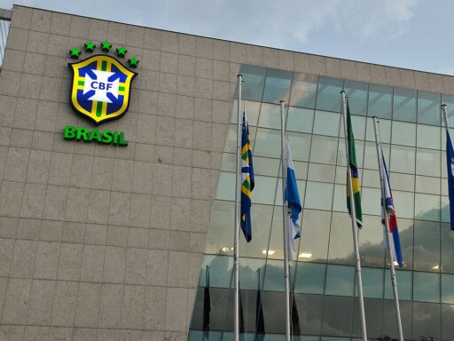 Fachada da sede da CBF no Rio de Janeiro.