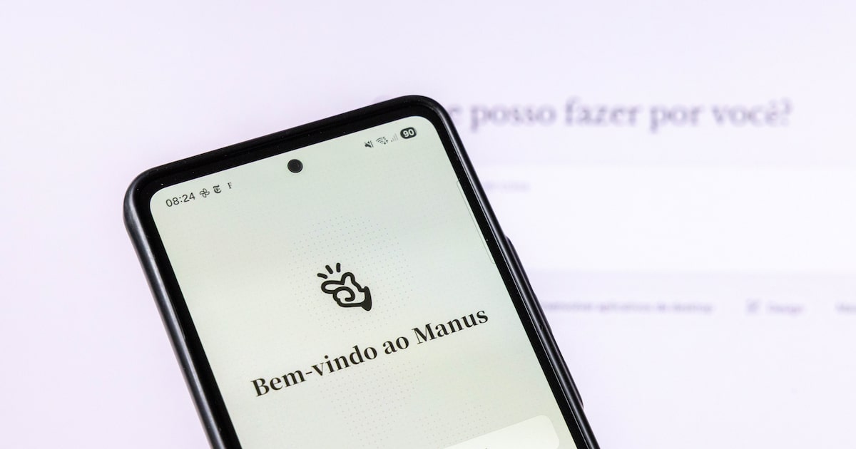 Logotipos da Meta e representação de tecnologia de inteligência artificial.