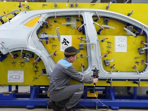 Instalações industriais na Europa.