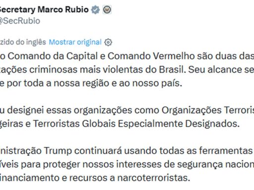 Classificação de facções como terroristas pelos EUA gera debate sobre soberania e riscos econômicos em contexto de Política Econômica