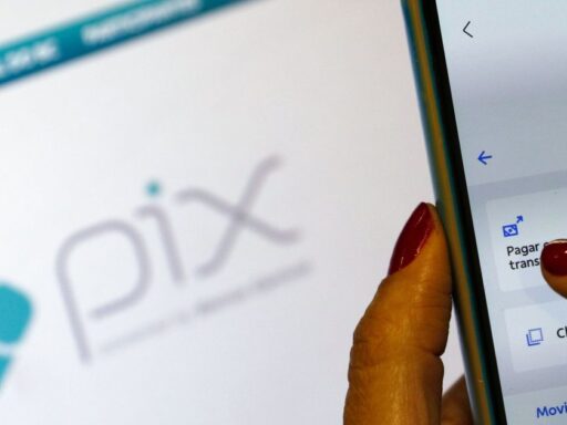 Interface do sistema Pix em smartphone.