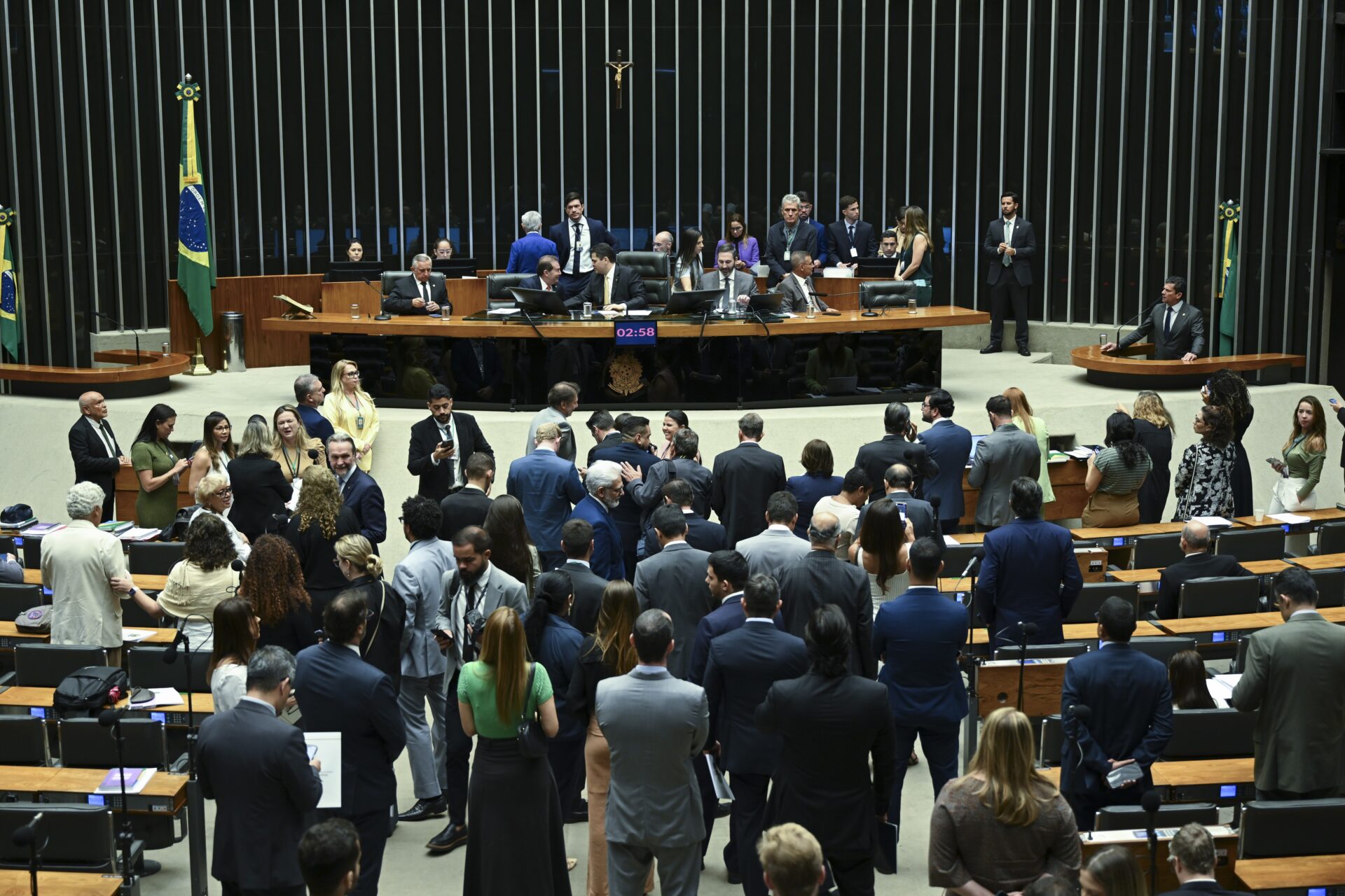 Sessão do Congresso Nacional para votação de veto presidencial.