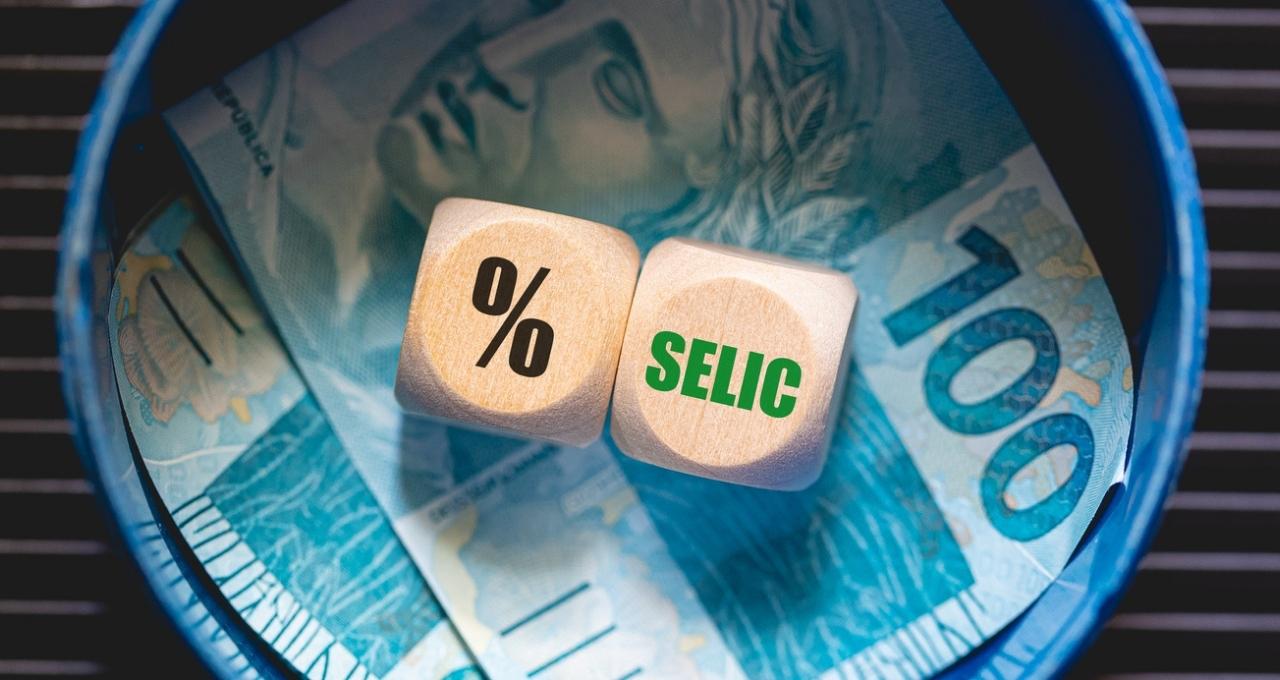Gráfico de acompanhamento do mercado financeiro e taxa Selic.