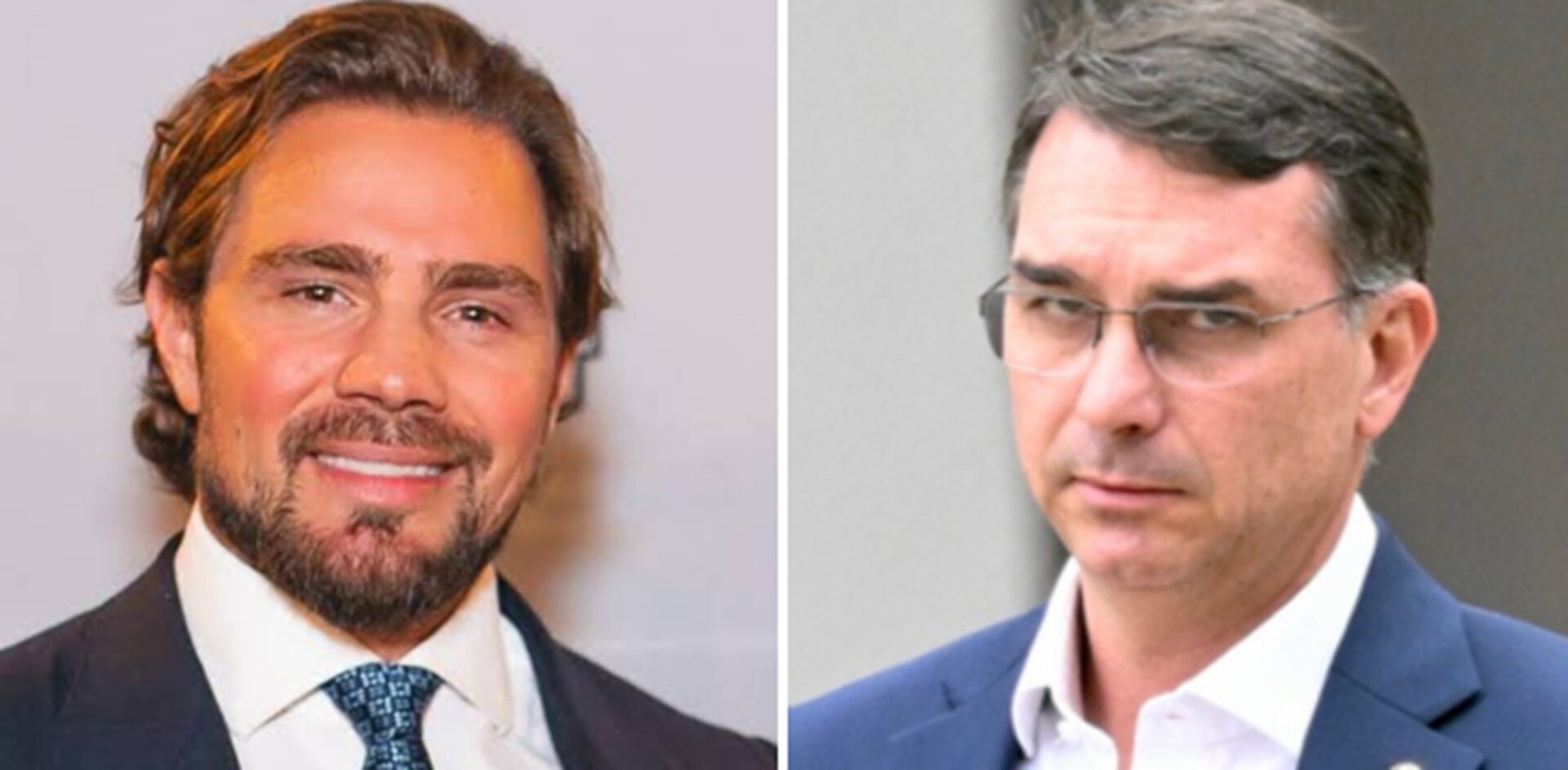 Flávio Bolsonaro e Daniel Vorcaro em imagem de arquivo.