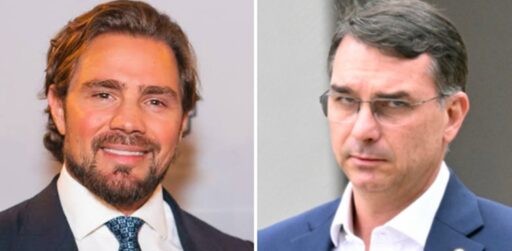 Flávio Bolsonaro e Daniel Vorcaro em imagem de arquivo.