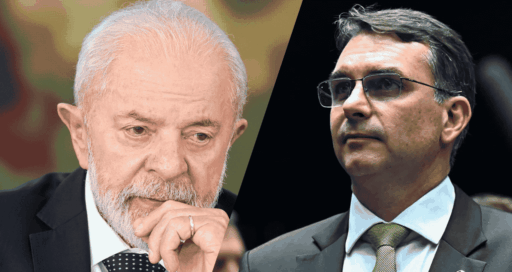 Lula e Flávio Bolsonaro em gráfico de rejeição do Datafolha