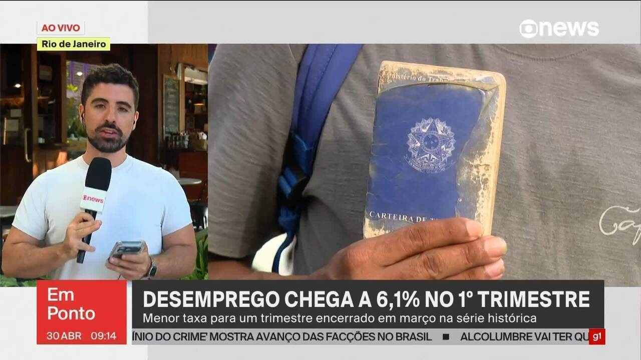 Desemprego sobe a 6,1% no primeiro trimestre de 2026, mas mantém mínima histórica para o período em contexto de Finanças do Brasil