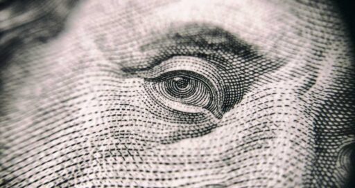 Gráfico de variação do dólar frente ao real.