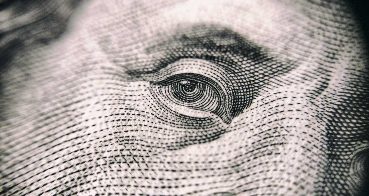 Gráfico de variação do dólar frente ao real.