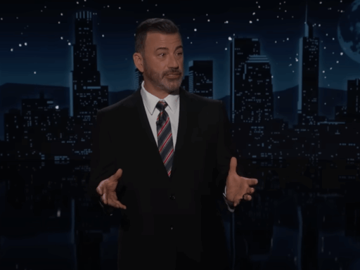 Donald Trump e Jimmy Kimmel em montagem editorial.