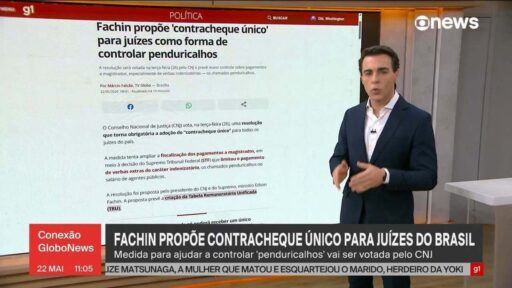 O presidente do STF, Edson Fachin, durante reunião oficial.