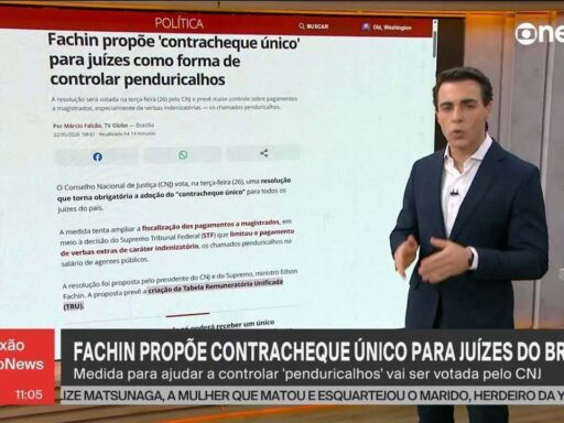 O presidente do STF, Edson Fachin, durante reunião oficial.