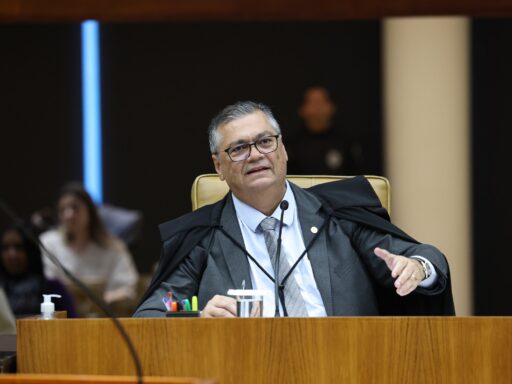 Ministro Flávio Dino durante sessão plenária do STF.