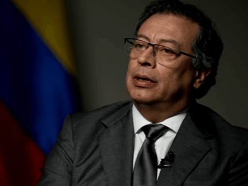 Presidente Gustavo Petro durante pronunciamento sobre as eleições na Colômbia.