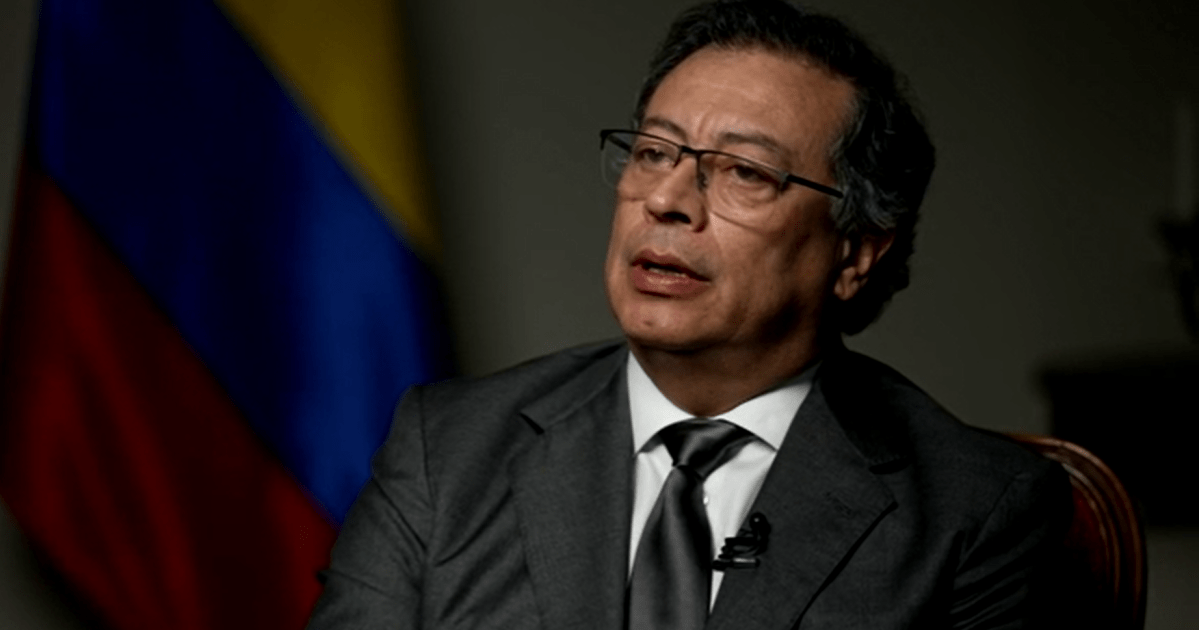 Presidente Gustavo Petro durante pronunciamento sobre as eleições na Colômbia.