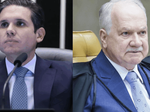 Hugo Motta e Edson Fachin em reunião sobre judicialização.