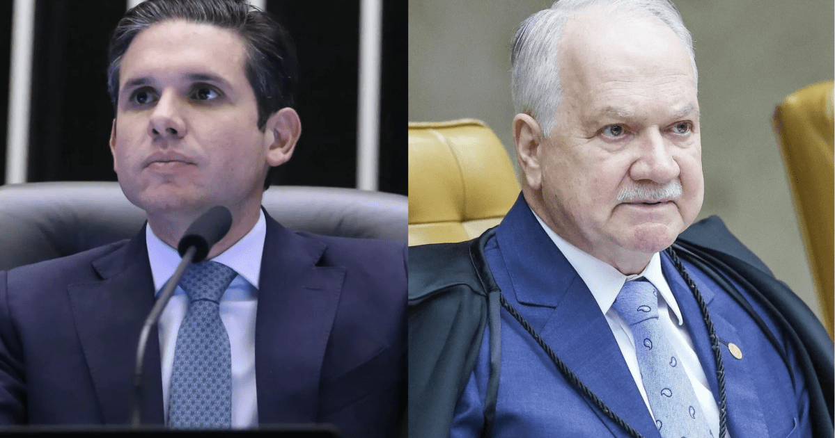 Hugo Motta e Edson Fachin em reunião sobre judicialização.