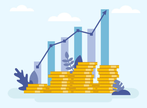 Gráfico sobre a distribuição de patrimônio em fundos imobiliários