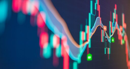 Gráfico de desempenho de ações financeiras brasileiras.