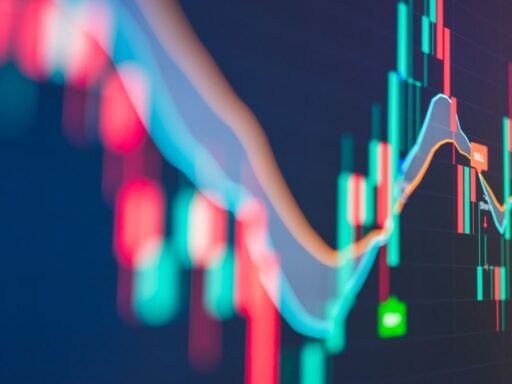 Gráfico de desempenho de ações financeiras brasileiras.