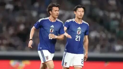 Seleção do Japão em partida amistosa contra a Islândia.