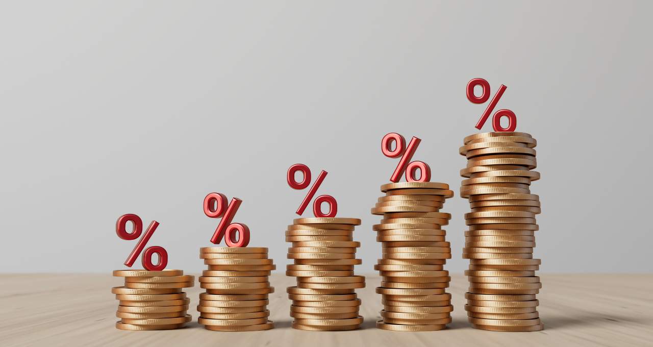 Gráfico de variação dos juros futuros no mercado financeiro.