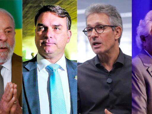 Gráfico representando intenções de voto para a presidência em 2026.