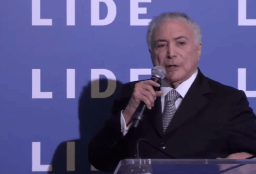 Michel Temer comenta embate entre Gilmar Mendes e Romeu Zema.