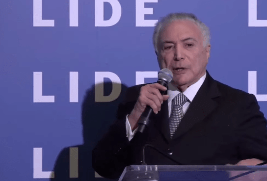 Michel Temer comenta embate entre Gilmar Mendes e Romeu Zema.
