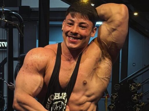 O fisiculturista e influenciador Gabriel Ganley em treino.
