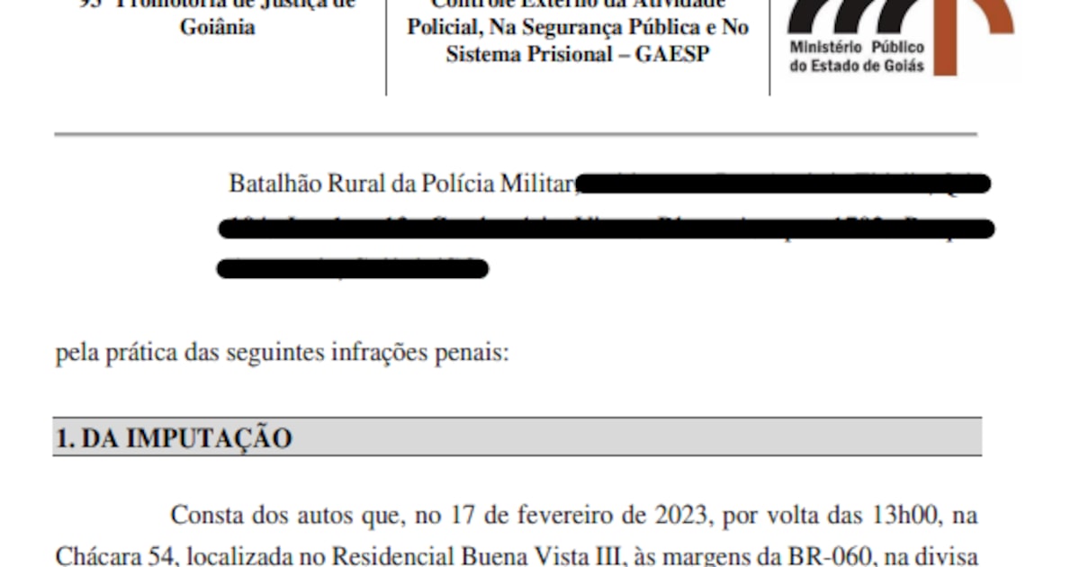 Viaturas da Polícia Militar de Goiás em operação.