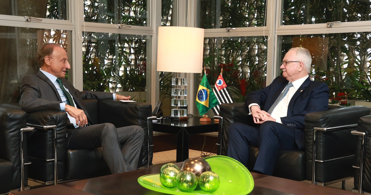 Paulo Skaf e ministro Edson Fachin em reunião na Fiesp.