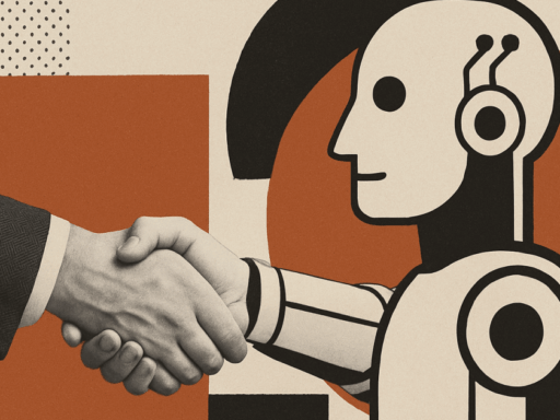 Empreendedor utilizando ferramentas de inteligência artificial para gestão de negócios.