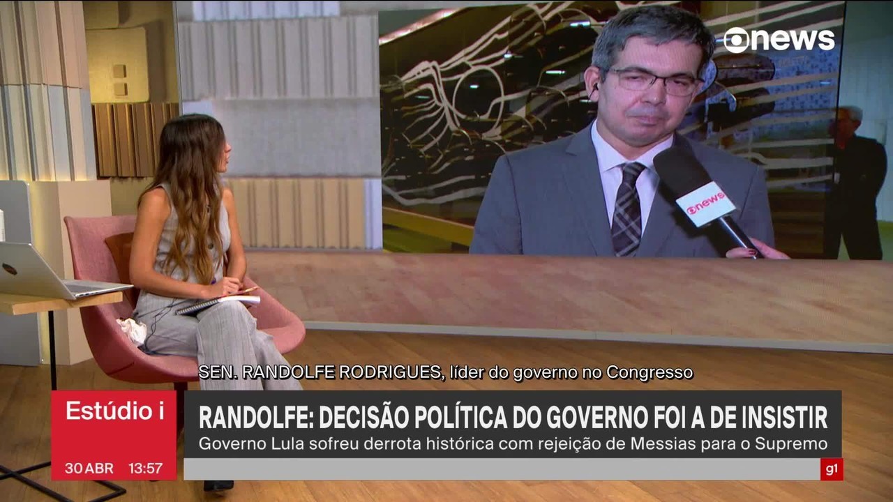 Randolfe Rodrigues comenta rejeição de Messias no Senado.