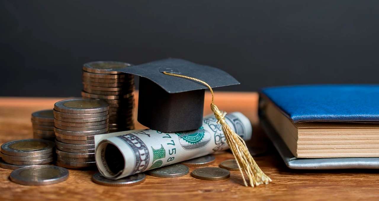 Gráfico de desempenho financeiro do setor de educação.