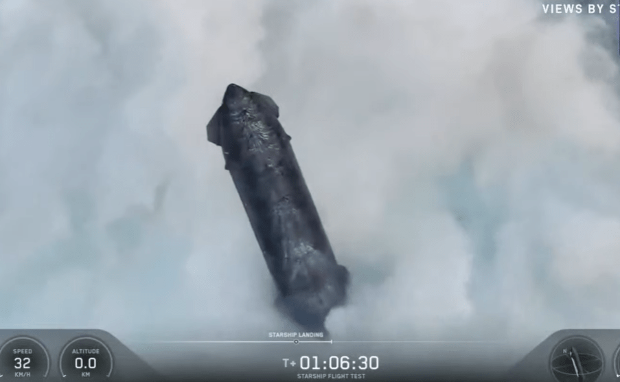 SpaceX conclui 12º voo de teste da Starship com pouso controlado no oceano em contexto de Política Econômica