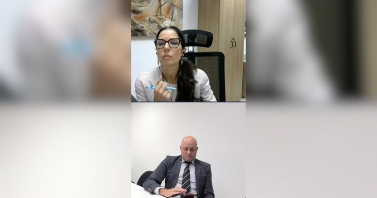 Tribunal de Justiça de Santa Catarina durante audiência virtual.