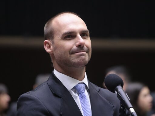 Eduardo Bolsonaro, ex-deputado federal, em sessão na Câmara dos Deputados.