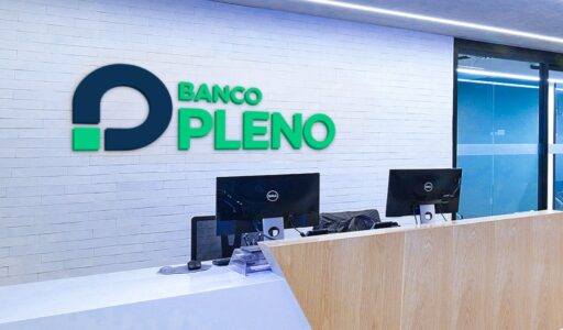 Fachada do Banco Pleno antes da liquidação extrajudicial decretada pelo Banco Central.