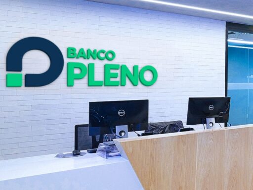 Fachada do Banco Pleno antes da liquidação extrajudicial decretada pelo Banco Central.