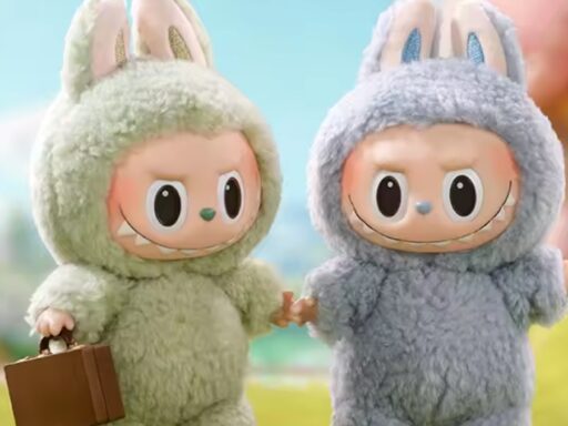 Bonecos Labubu em exposição oficial