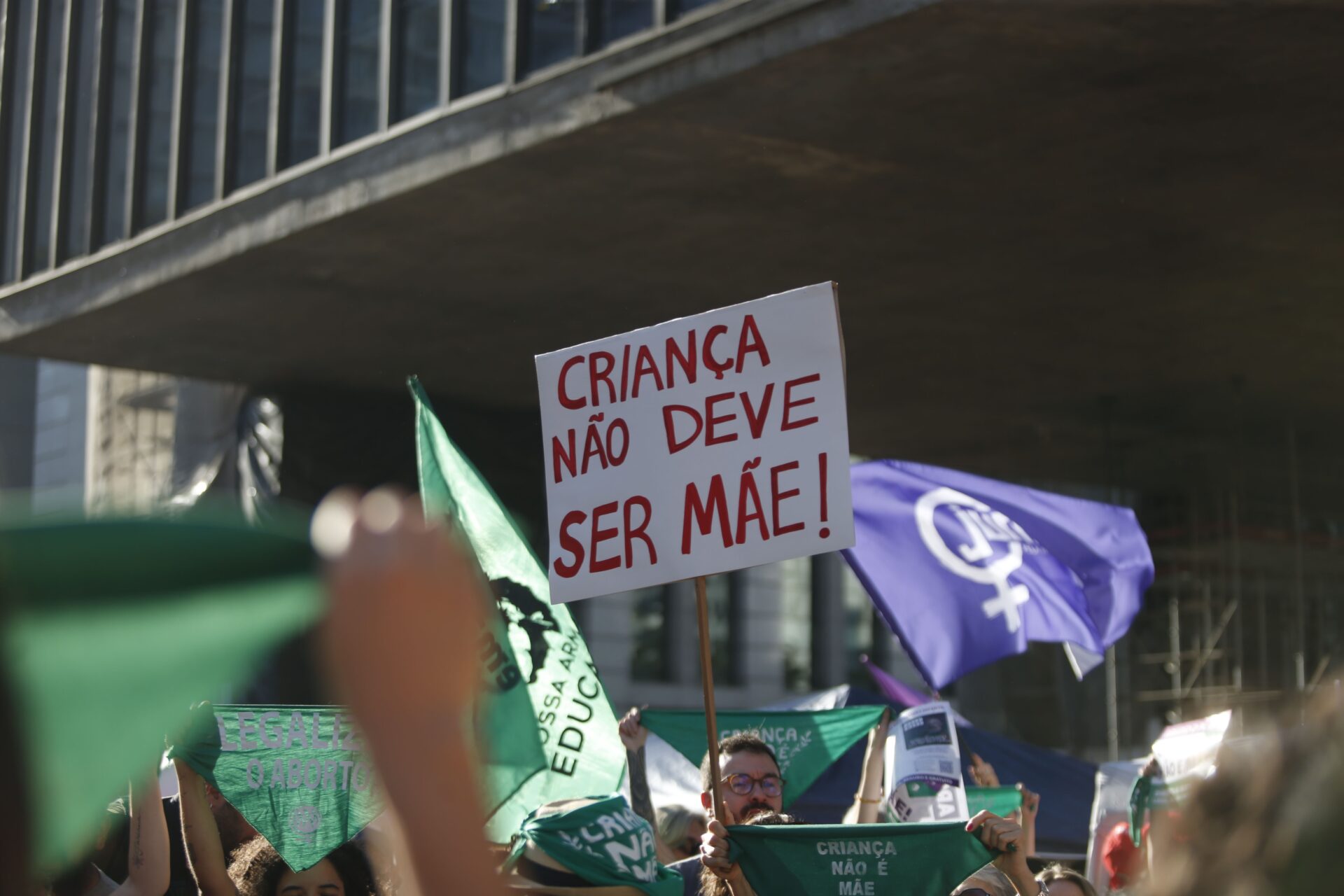 Gráfico sobre nascimentos de bebês de crianças no Brasil.