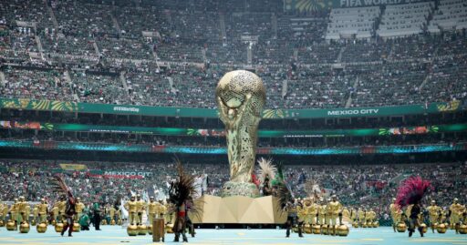 Cerimônia de abertura da Copa do Mundo 2026 no Estádio Azteca.