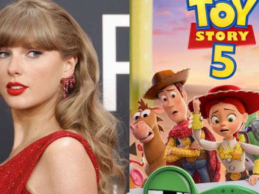 Taylor Swift em colaboração musical para o filme Toy Story 5 da Disney.
