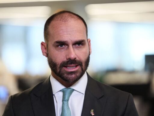 Eduardo Bolsonaro em evento público.