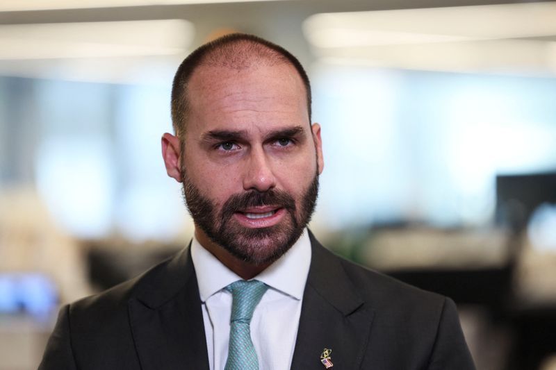 Eduardo Bolsonaro em evento público.